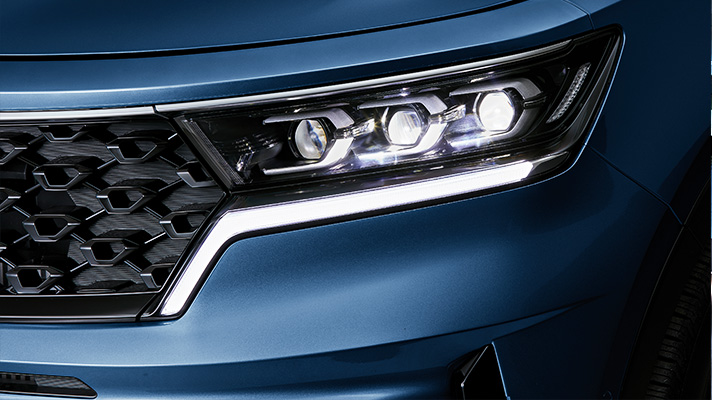 Sorento tiger nose grille and LED head lamp