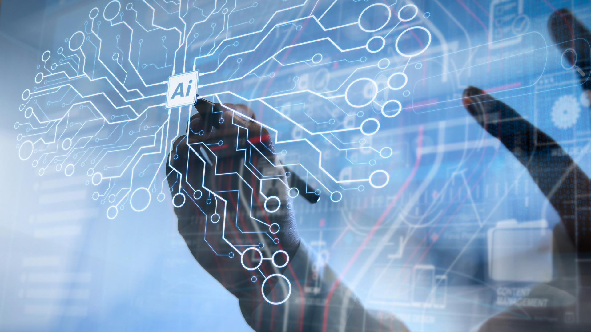 인공지능 관련 가상의 그래픽