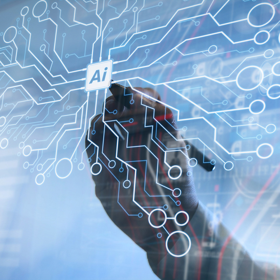 인공지능 관련 가상의 그래픽