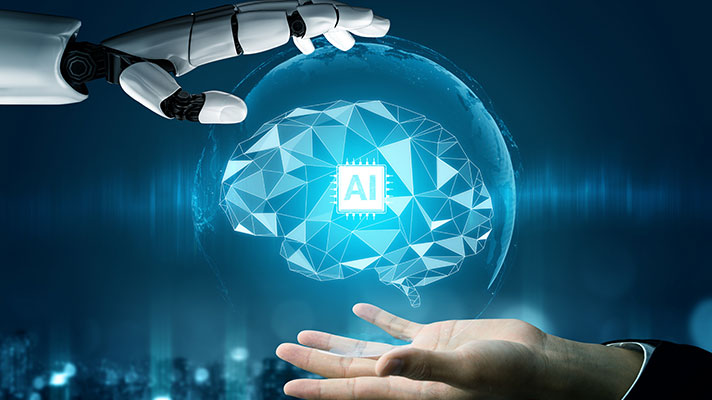 인공지능 관련 가상의 그래픽