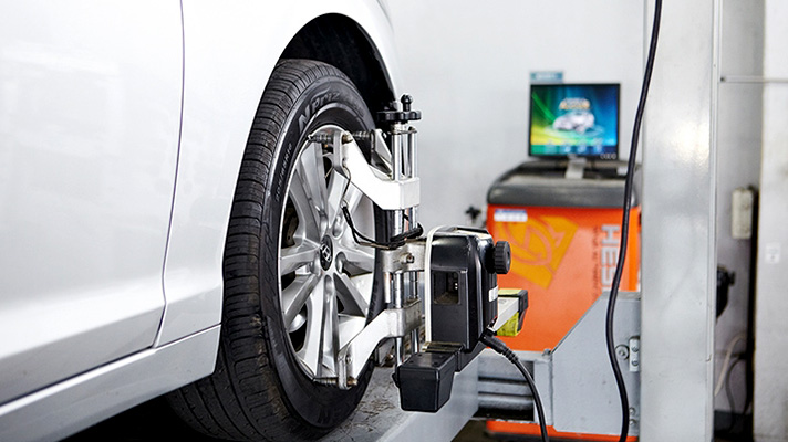 Wheel alignment adjustment
