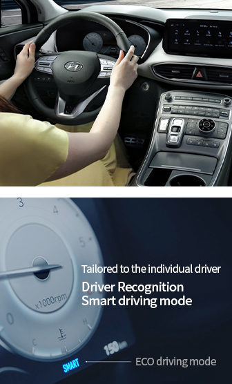 Driving Hyundai car and Driver-Aware Smart Driving Mode