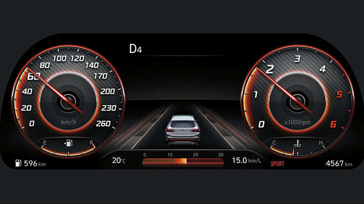 Hyundai car cluster