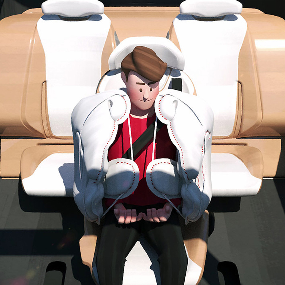 자율주행차 시대의 허그 에어백