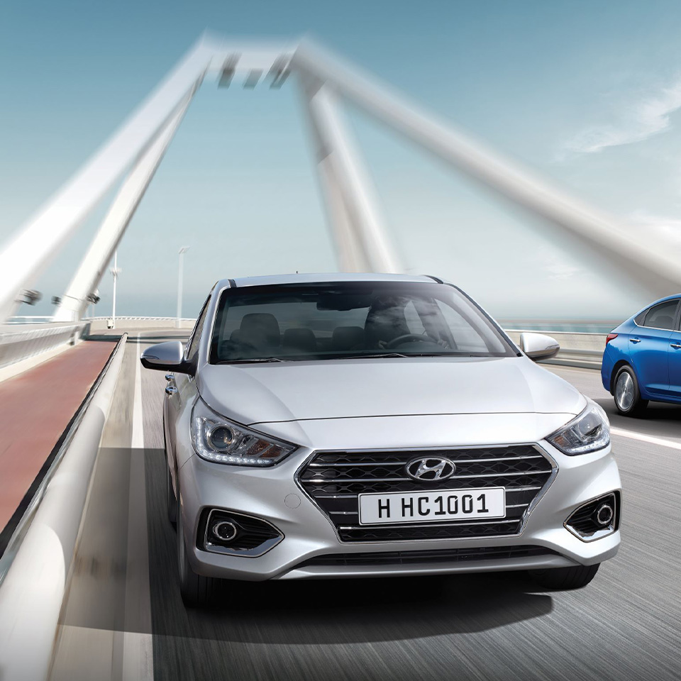hyundai accent 2021의 외관 앵글 뷰