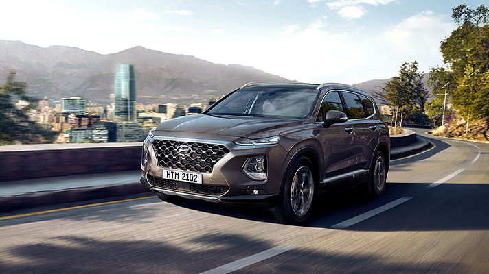 현대 산타페 2020의 외관 앵글 뷰