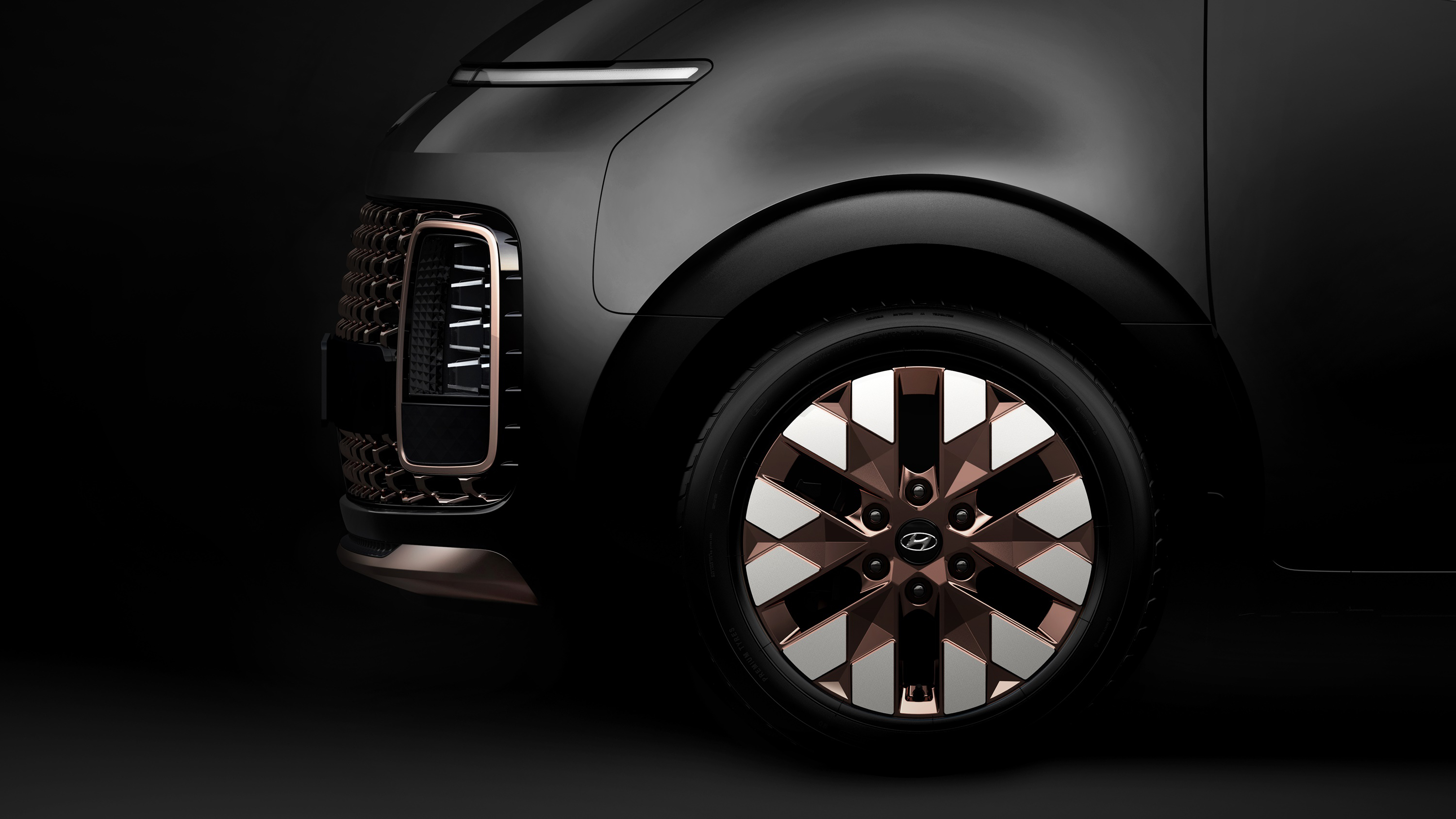 현대자동차 스타리아 휠과 전면부