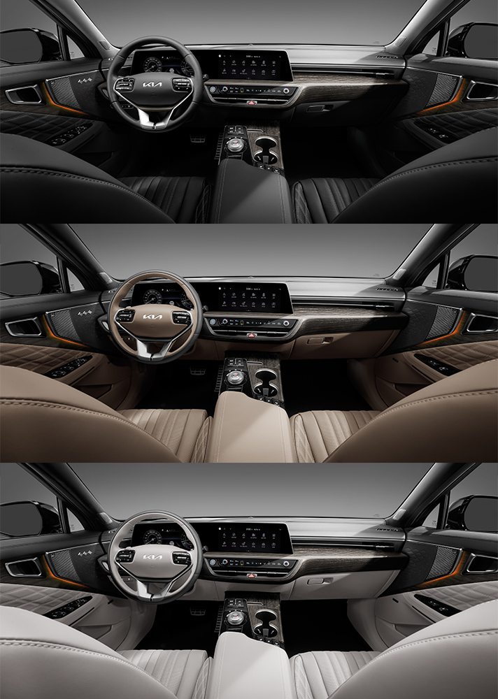 컬러별 기아 K8의 인테리어 모습