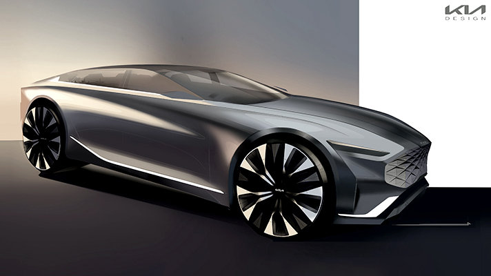 기아 K8 초기 아이디어 스케치