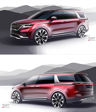 4세대 카니발의 스케치1