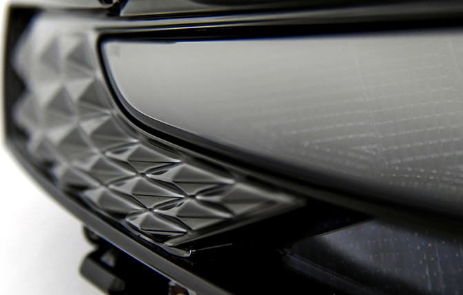 4세대 투싼 히든라이팅 램프의 확대 모습