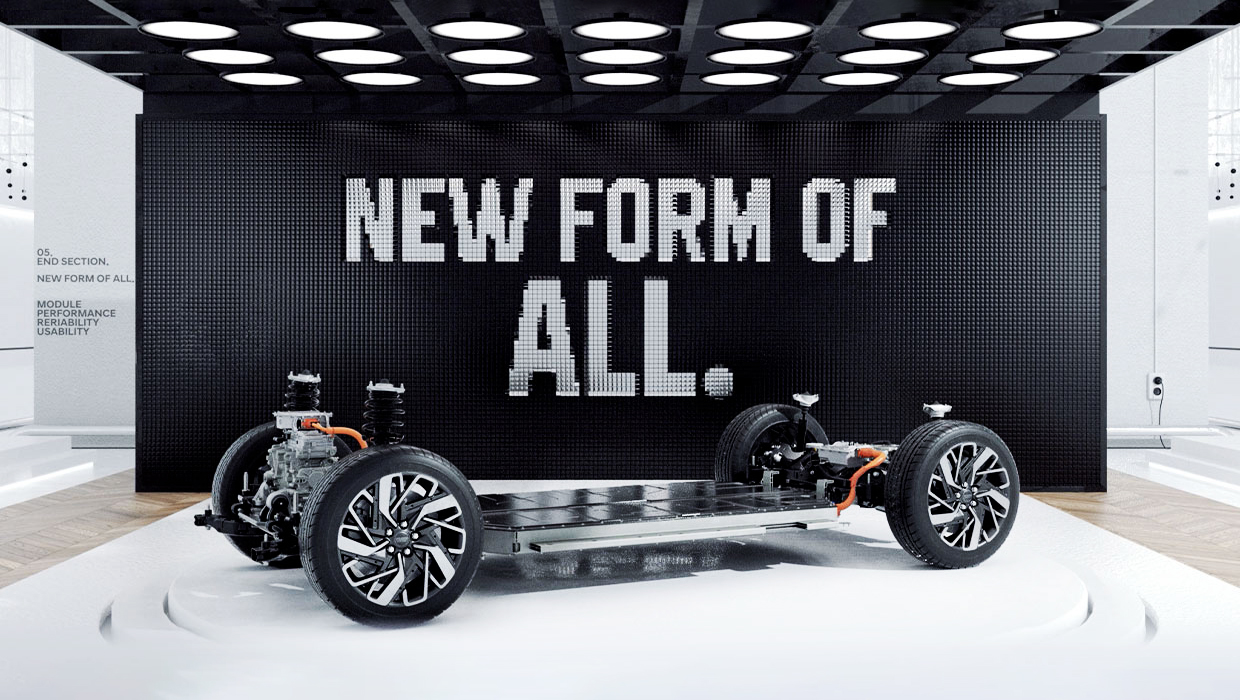 Front side of Hyundai Motor Group EV platform E-GMP