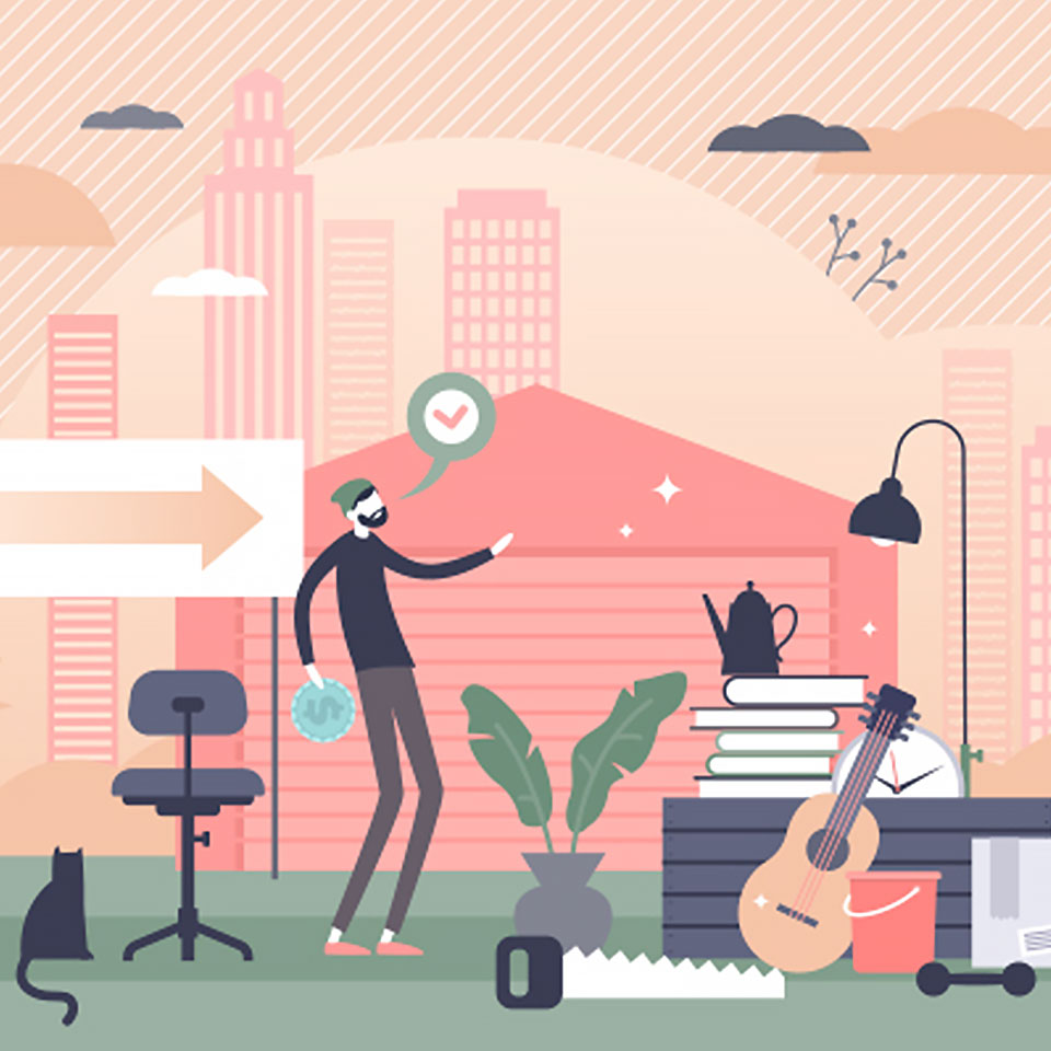 중고 거래 일러스트