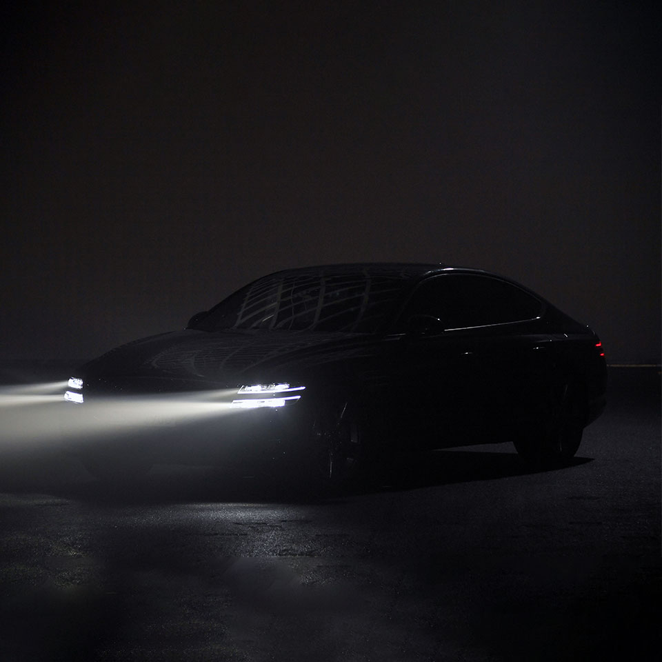 쿼드램프 매트릭스 빔 LED 실제 작동 모습