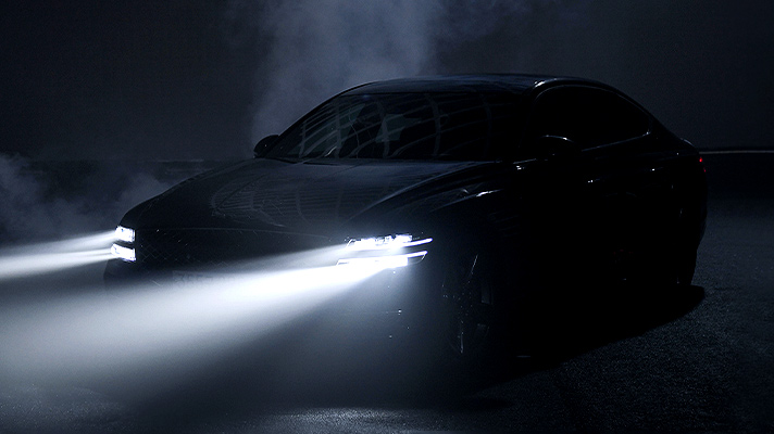 쿼드램프 매트릭스 빔 LED 실제 작동 모습