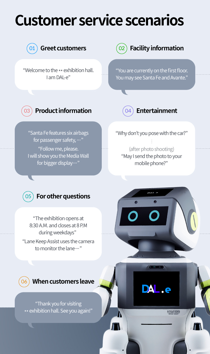 Hyundai service robot DAL-e service scenario