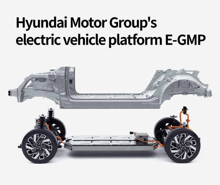 Structure of E-GMP a platform dedicated to electric vehicle