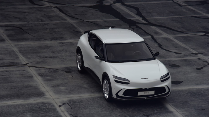 GV60 전측면 버드뷰