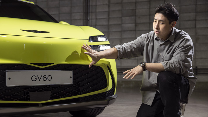GV60에 대해 설명하는 정명진 책임연구원