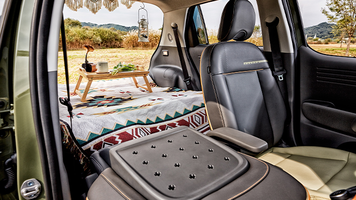 시트를 폴딩한 캐스퍼 인테리어