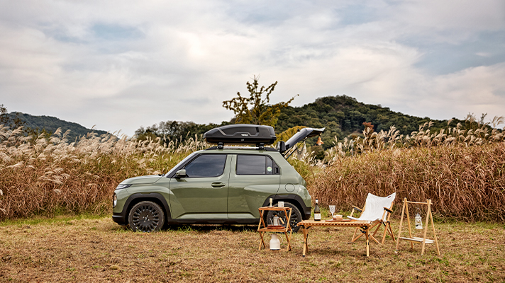 캐스퍼와 캠핑공간