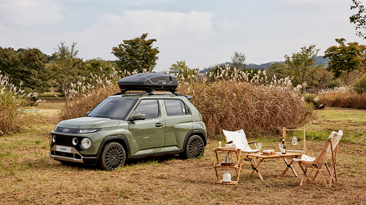 캐스퍼와 캠핑공간