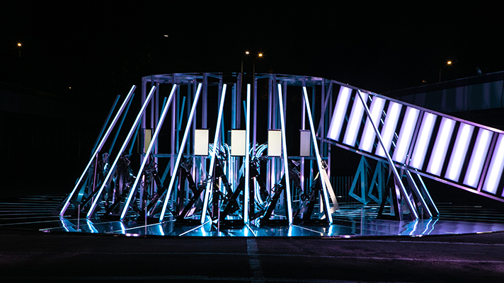 미래 모빌리티 사회를 표현한 작품