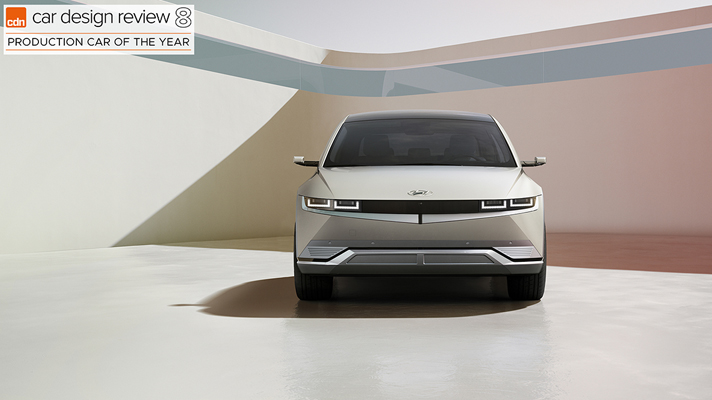 Car Design News가 실시한 Concept and Production Cars Design of the Year에서 1위를 차지한 아이오닉5 전면 아이레벨뷰