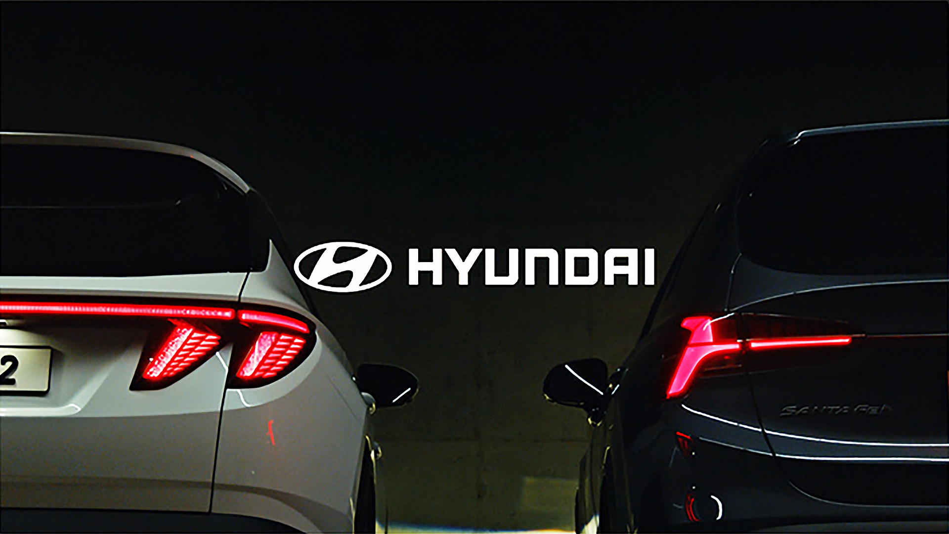 싼타페 하이브리드와 투싼 하이브리드 후면부