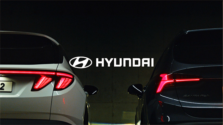 싼타페 하이브리드와 투싼 하이브리드 후면부