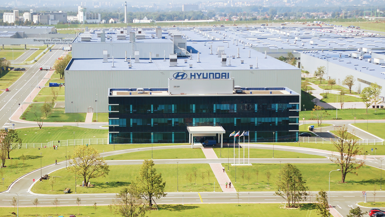 A view of Hyundai Motor's plant in the Nosovice region near Ostrava, Czech Republic