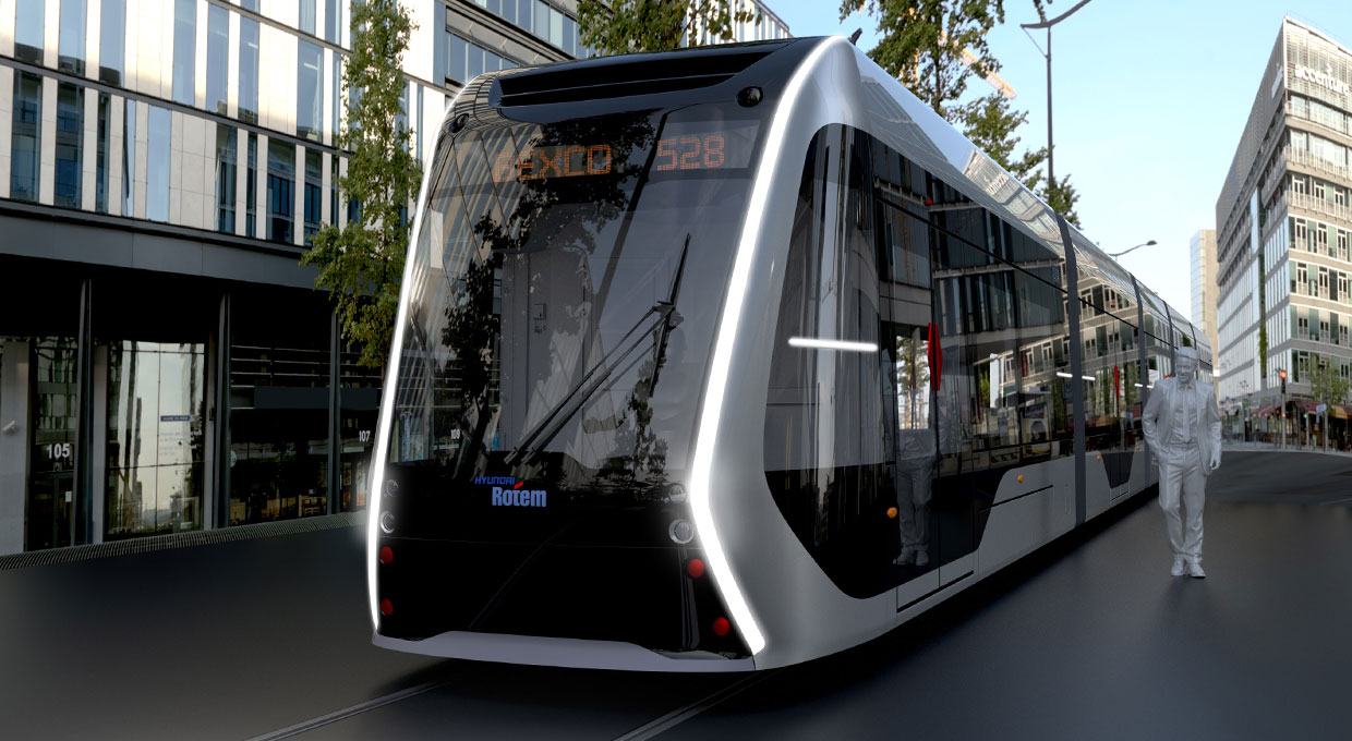 Hydrogen electric tram