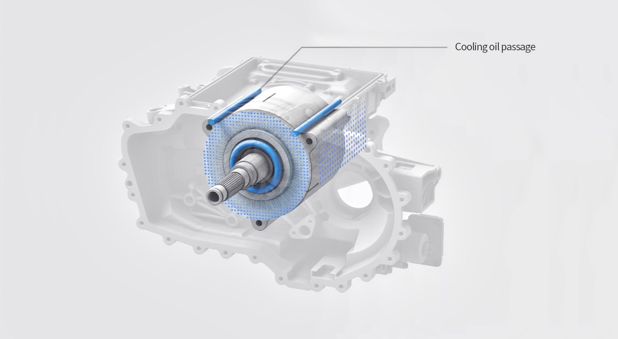 Visualization of the motor cooling system