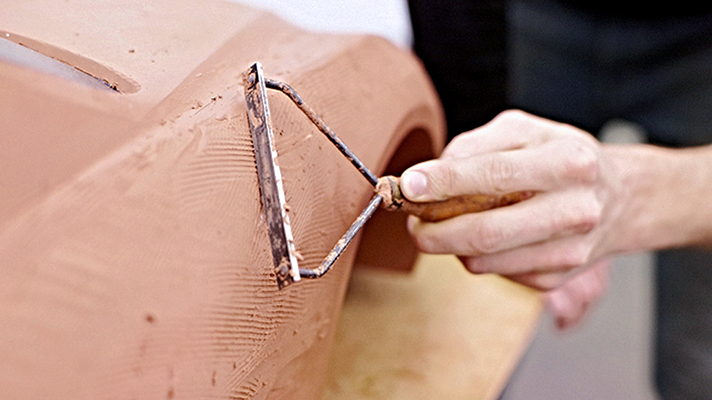 Car clay model making work