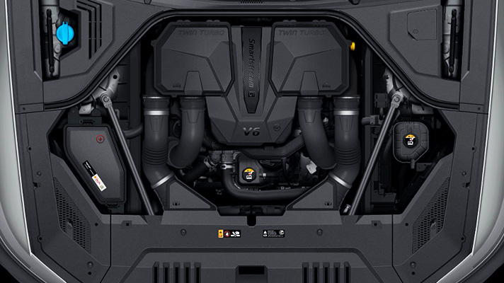 제네시스 GV70의 엔진룸