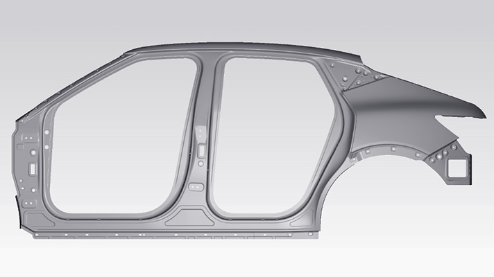 제네시스 GV60 사이드 아우터 B필러