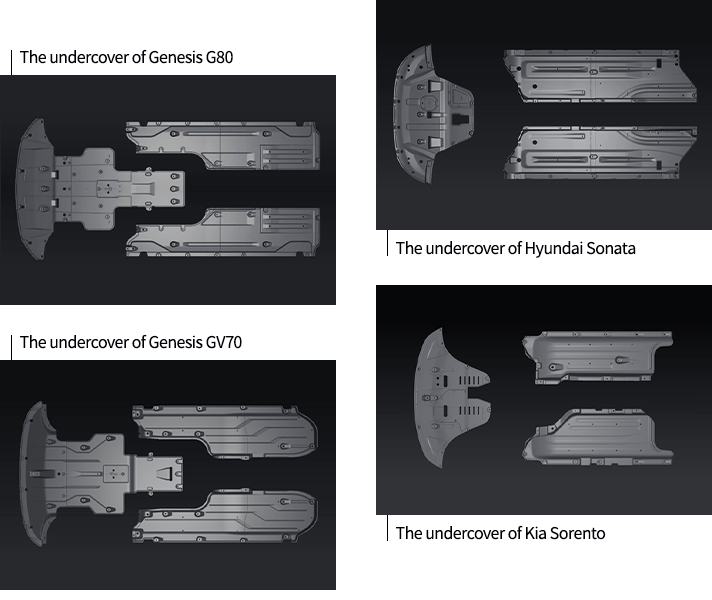 Undercover design suitable for vehicle type and vehicle concept