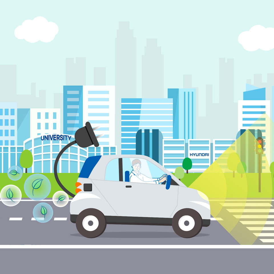 H-모빌리티클래스 참가자 모집 포스터 일러스트