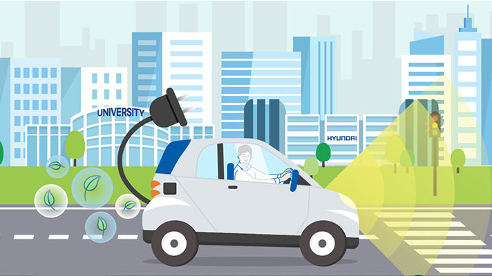 H-모빌리티클래스 참가자 모집 포스터 일러스트