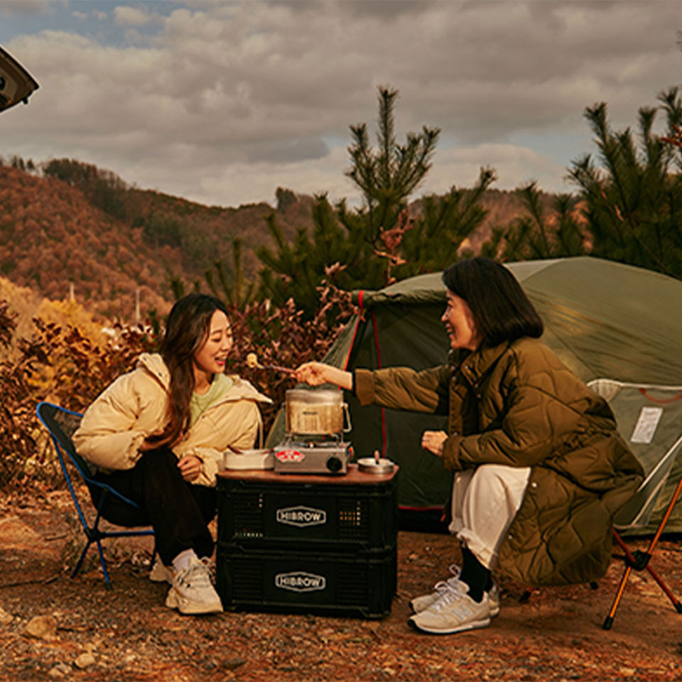 차박 중인 모녀의 모습