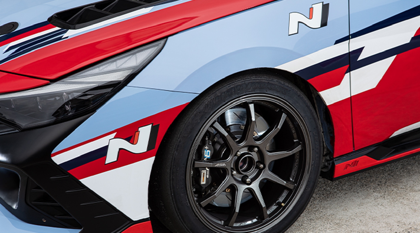 Hyundai Elantra N onemake racecarslick tire