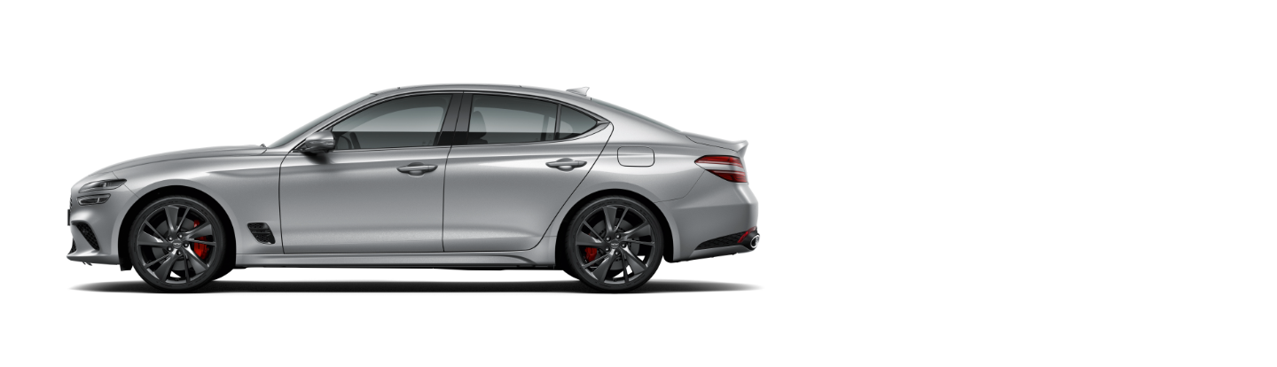 제네시스 G70의 역동적인 옆모습