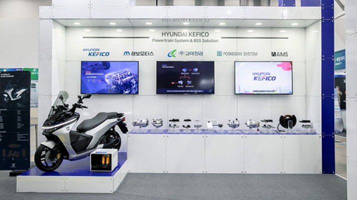 The exhibition hall of Hyundai Kepico, who participated in the Daegu International Future Automobile Expo 2021 held at EXCO in Daegu Metropolitan City in October 2021