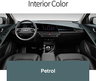 Through GIF, explain Niro's three built-in colors, medium gray and charcoal and petrol