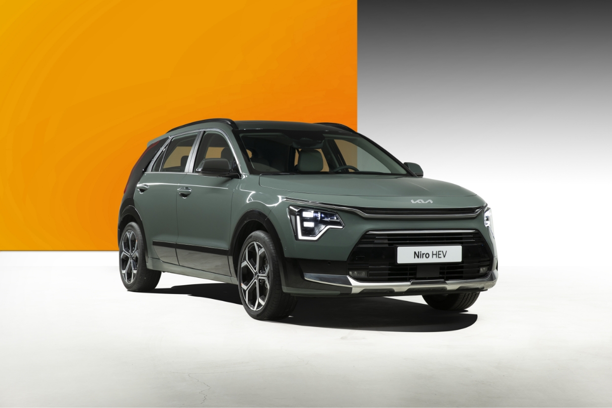 Kia new Niro's front that emphasizes SUV-like charm