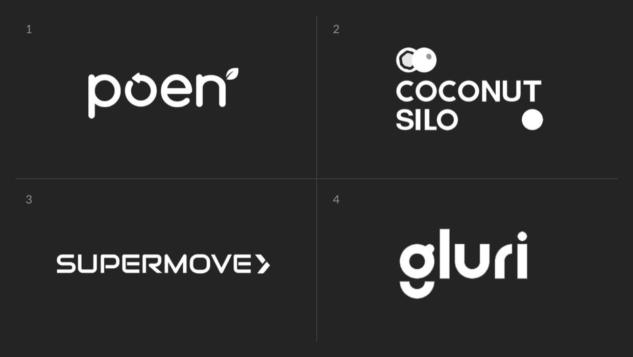 Poen, Coconut Silo, Supermove, Gluri logo