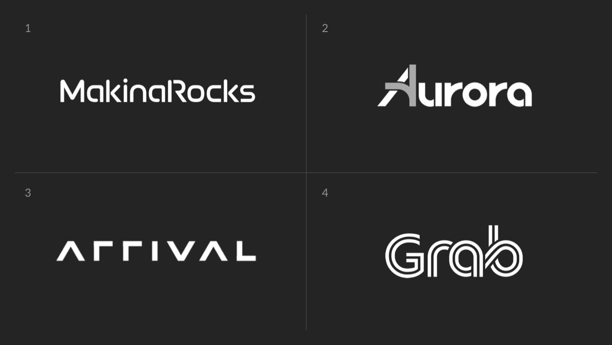 MAKINAROCKS, Aurora Innovation, Arrival, Grab Holdings logo