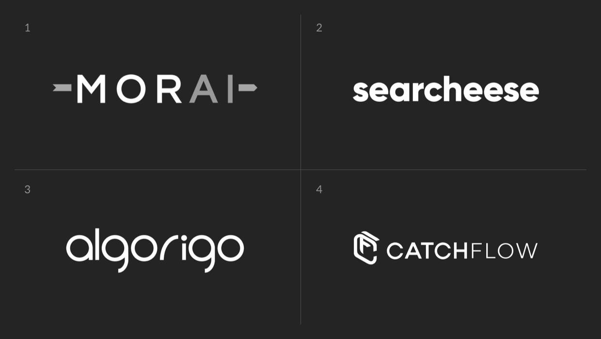 MORAI, SEARCHEESE, ALGORIGO, CATCH FLOW logo