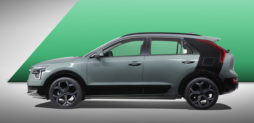 기아 신형 니로의 개성 넘치는 옆모습