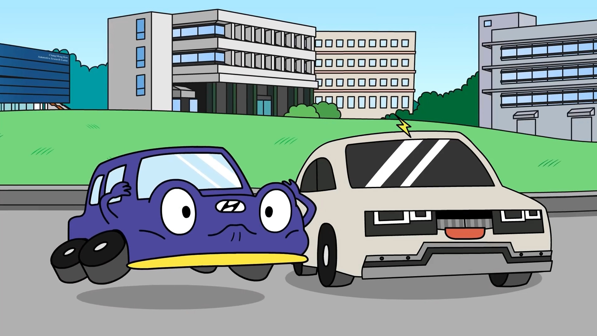 현대자동차의 유튜브 컨텐츠 '돌아온 씽씽이'의 등장인물 모습